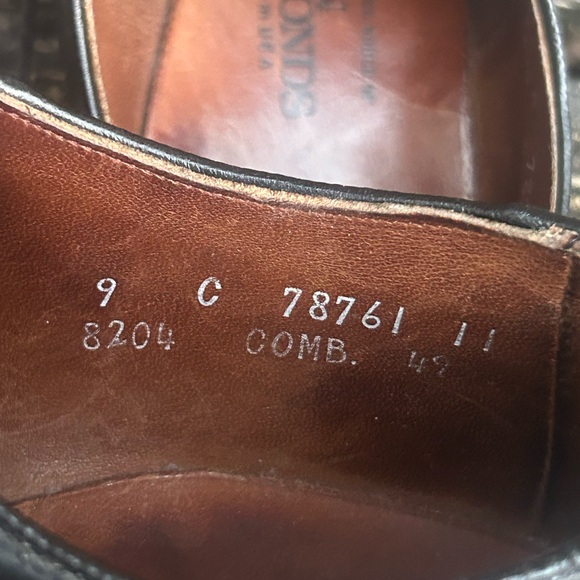 Allen Edmonds Black Polo Shelton Leather Dress Up Size 9...